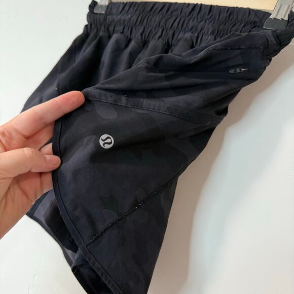 Lululemon Track That Short 5" Running Heritage Camo Black Grey 2 No Liner - Picture 3 of 8